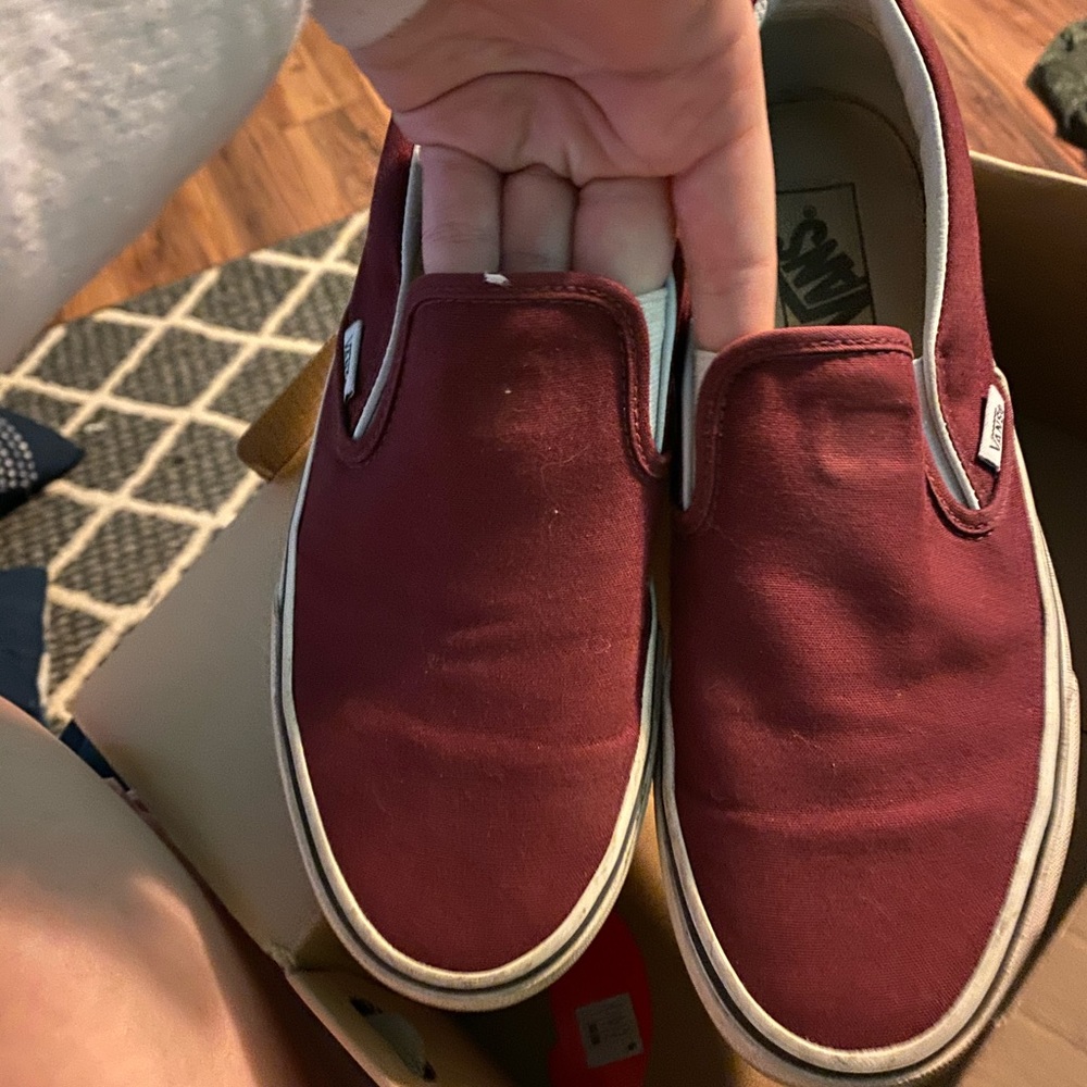 Wine Slip On Vans